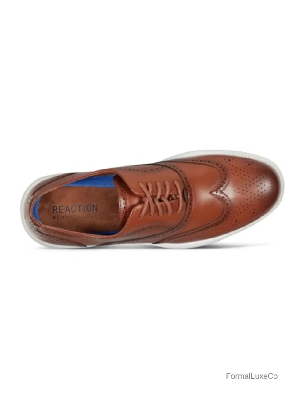 Men's Faux Leather Wingtip Oxford Lace Up Shoes Removable Insole